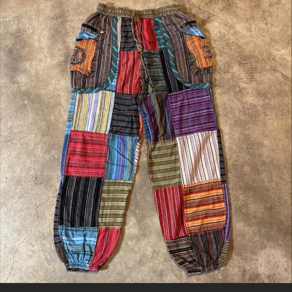 Patchwork hippie pants